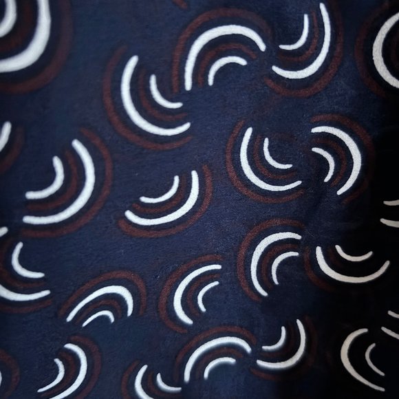 Boden Navy Print Size 6L Cotton Elastane Work Pants - NWT - Picture 3 of 7